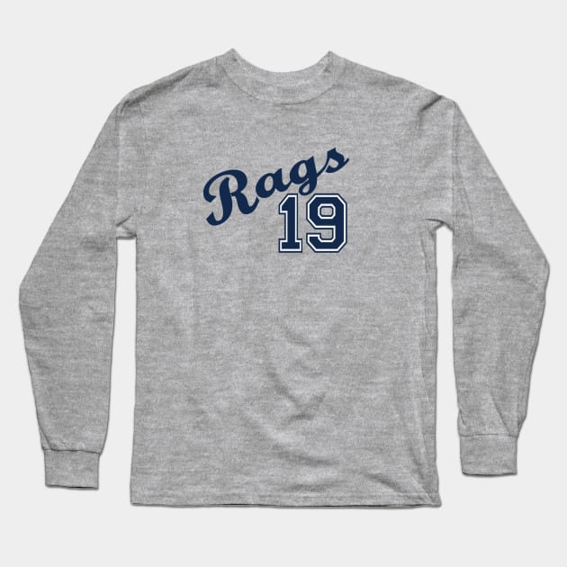 Rags 19 Design Long Sleeve T-Shirt by Bleeding Yankee Blue